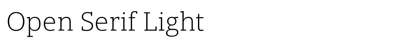 Open Serif Light